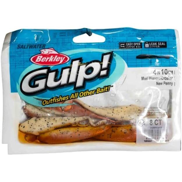 image:imageBerkley Gulp Mud MinnowCroaker Saltwater Fishing Soft BaitNew Penny
