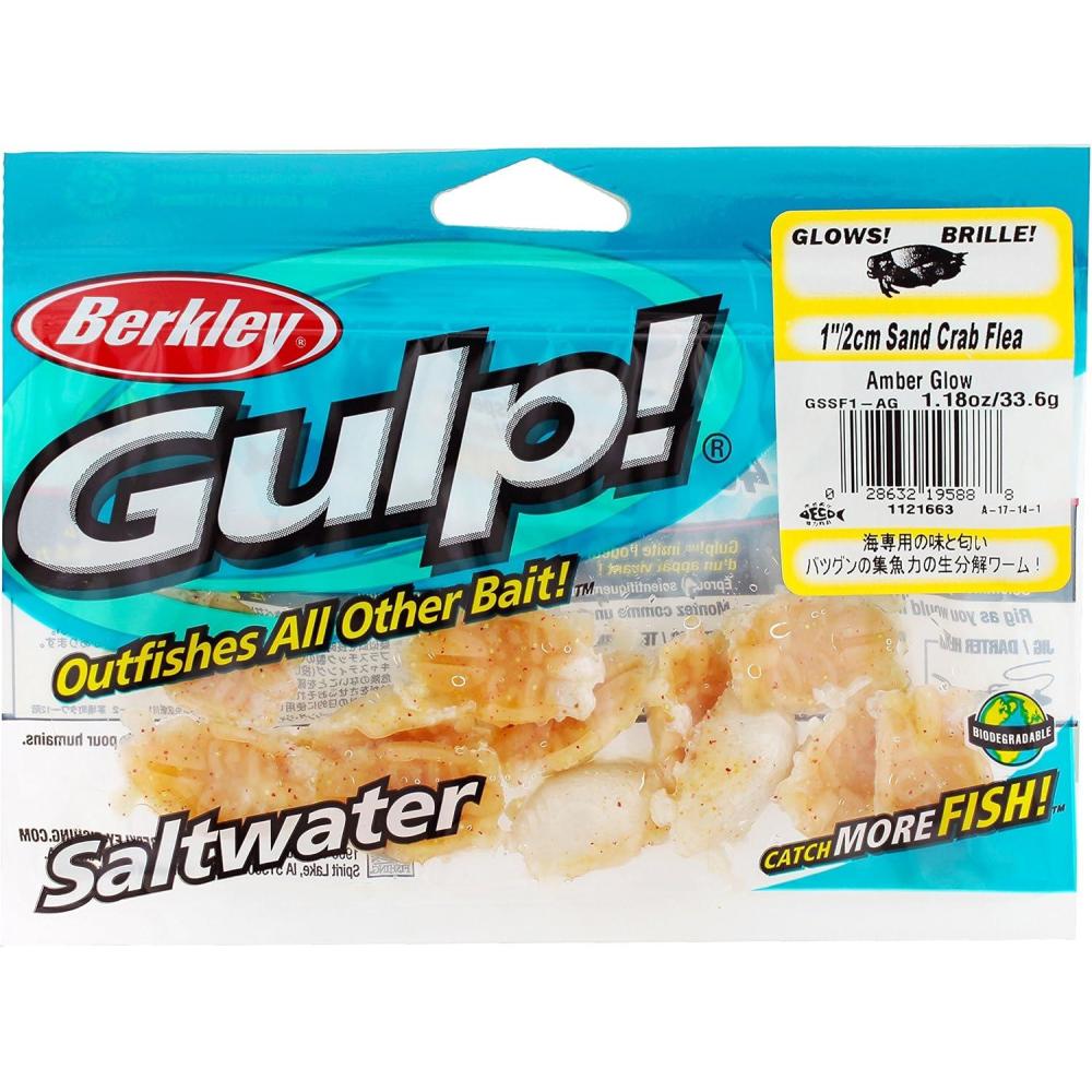 image:imageBerkley Gulp Sand Crab Flea Amber Glow 1in