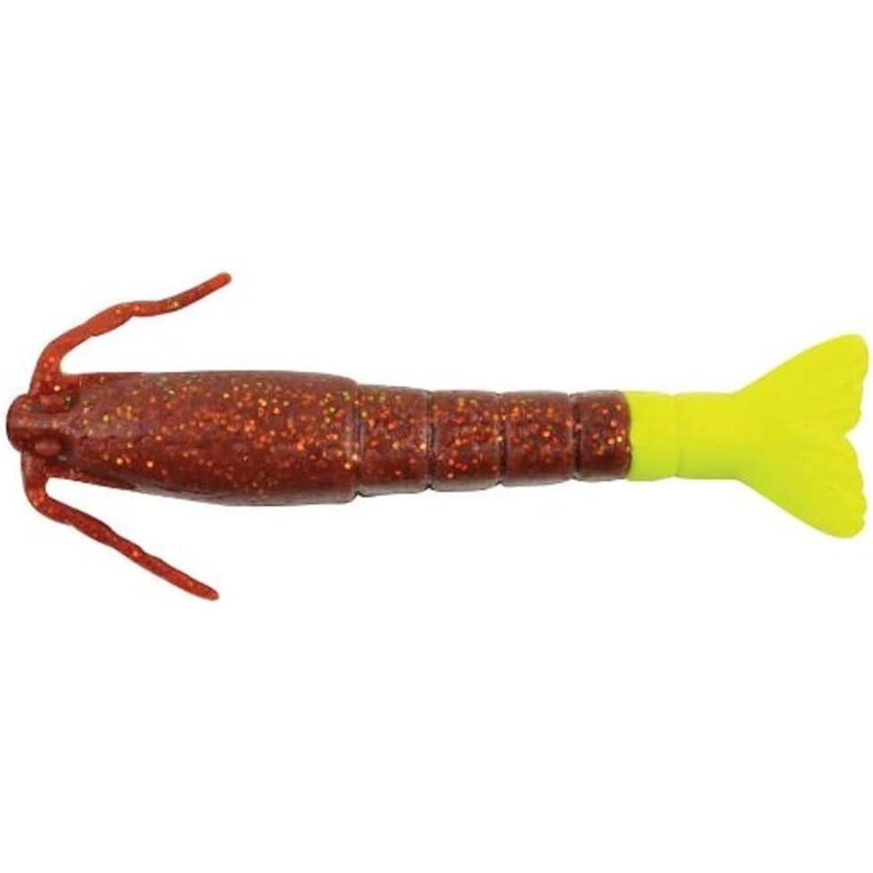image:imageBerkley Gulp Shrimp Saltwater Fishing Soft BaitRoot Beer GoldChartreuse
