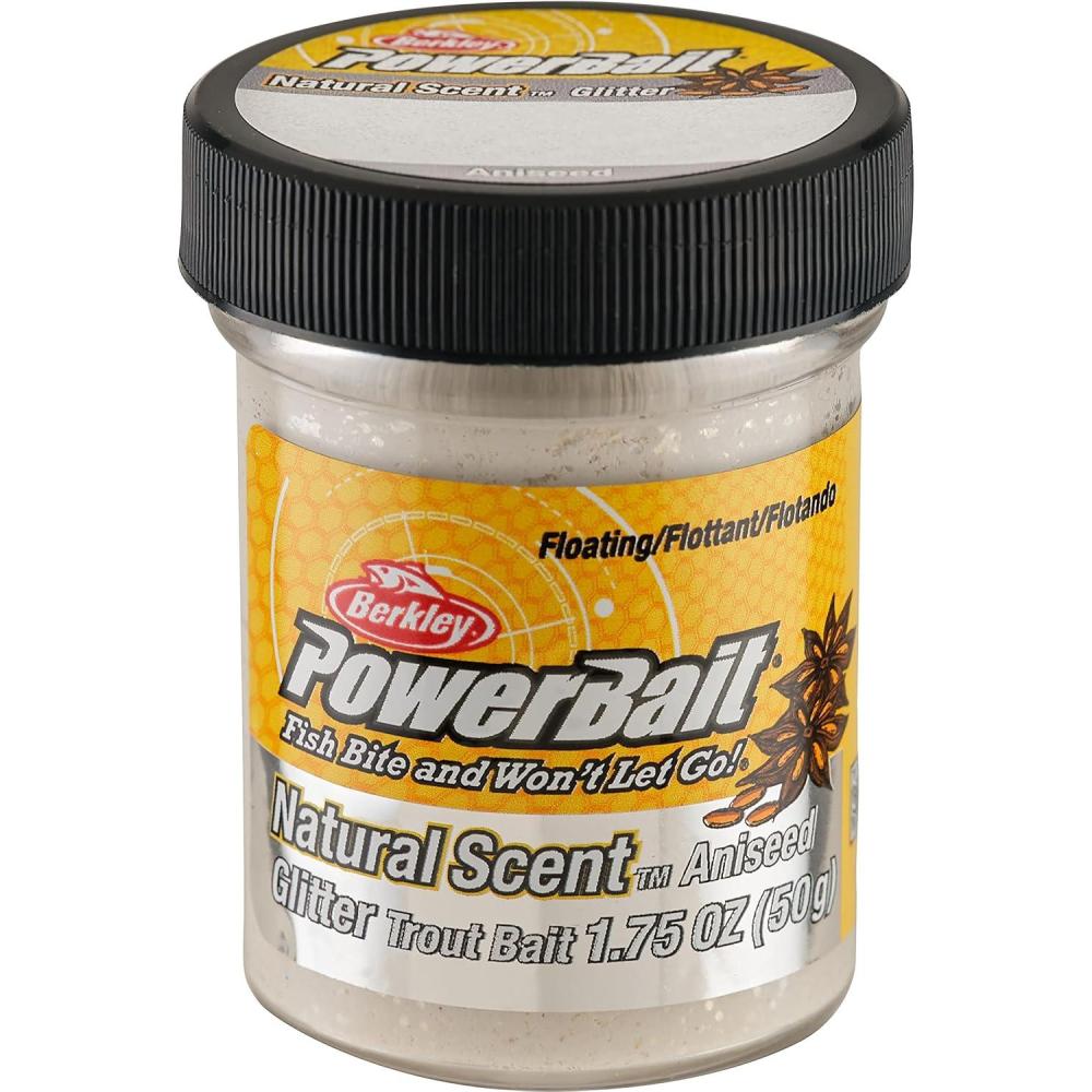 image:imageBerkley PowerBait Natural Glitter Trout Fishing Dough BaitWhite Aniseed Scent