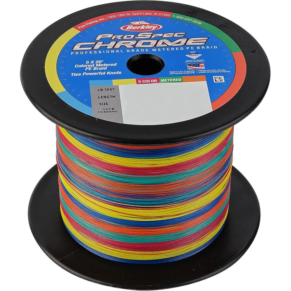 image:imageBerkley ProSpec Chrome 5x20 Metered Saltwater Braid Fishing Line20lb 1500yd