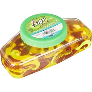 Berkley Gulp! Alive! Swimming Mullet Saltwater Fishing Soft Bait(Root Beer Gold/Chartreuse)