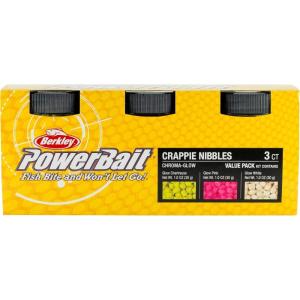 Berkley PowerBait Crappie Nibbles Dough Fishing Bait(Assorted 3 Pk)