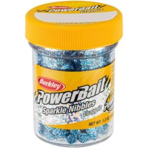 Berkley PowerBait Crappie Nibbles Dough Fishing Bait(Blue Ice – Sparkle)
