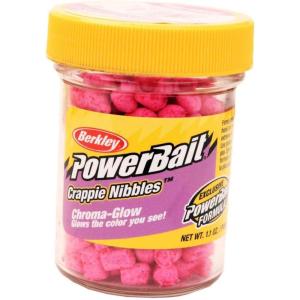 Berkley PowerBait Crappie Nibbles Dough Fishing Bait(Glow Pink)