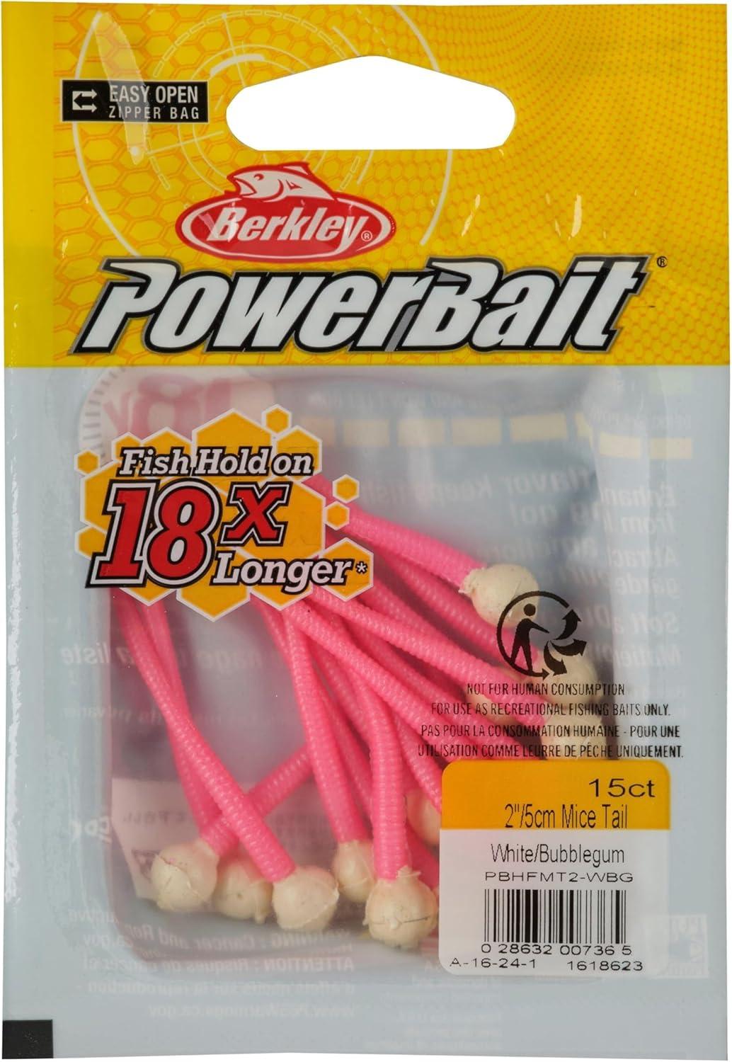 image:imageBerkley PowerBait Floating Mice Tails Fishing Soft Bait 1WhiteBubblegum