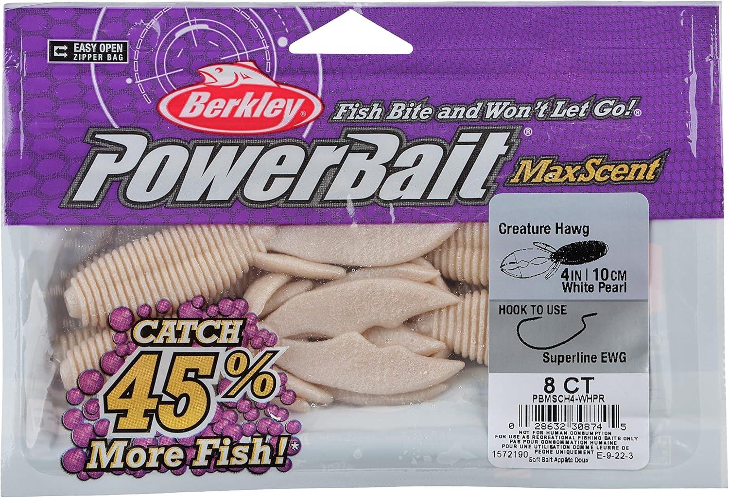 image:imageBerkley PowerBait MaxScent Creature HawgWhite Pearl