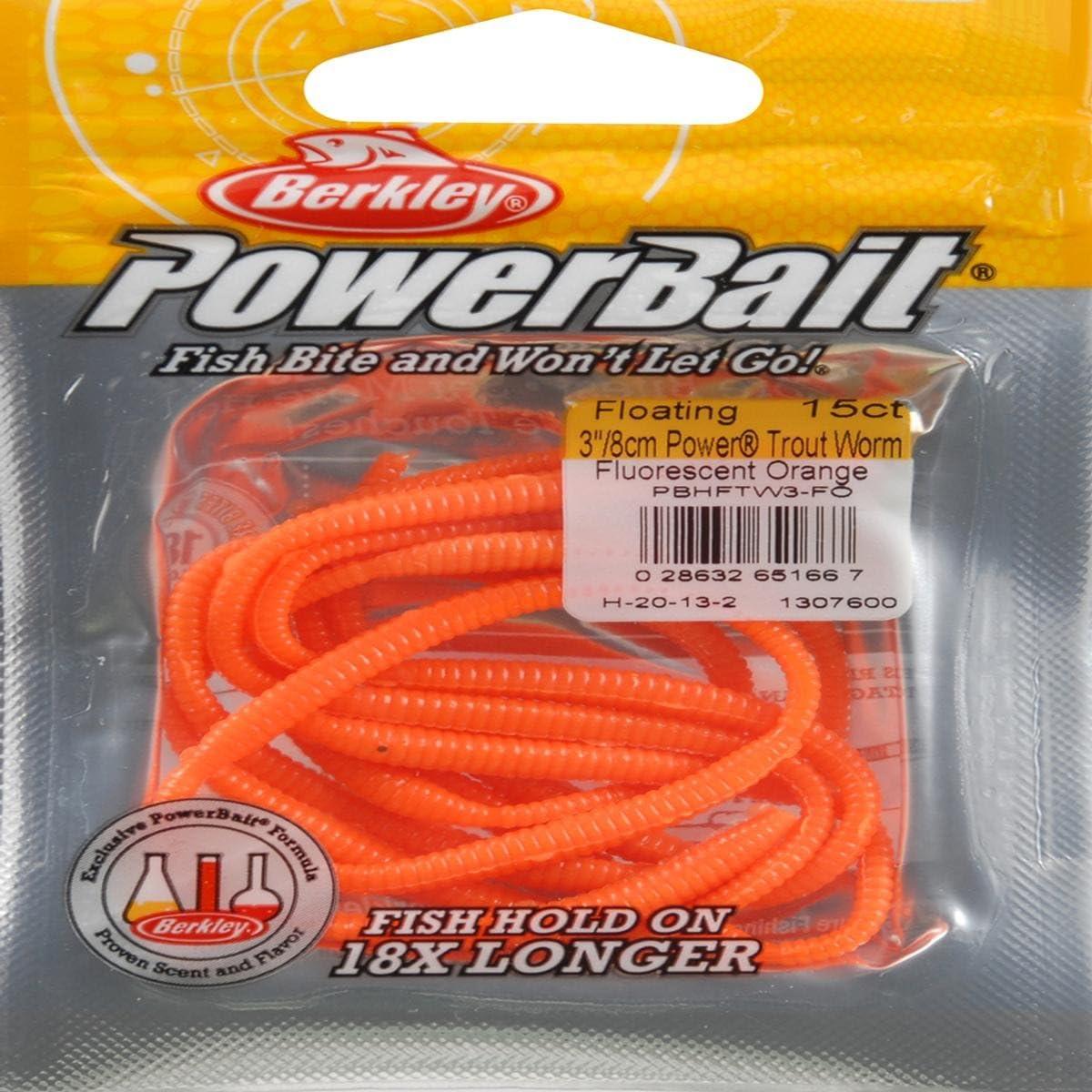 image:imageBerkley PowerBait Power Floating Trout Worm Fishing Soft BaitFluorescent Orange Original Scent