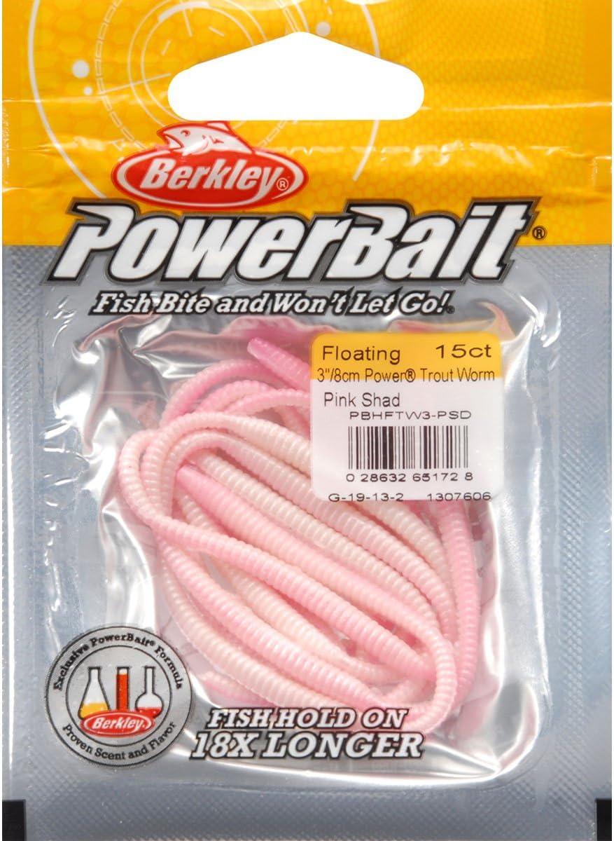 image:imageBerkley PowerBait Power Floating Trout Worm Fishing Soft BaitPink Shad Original Scent