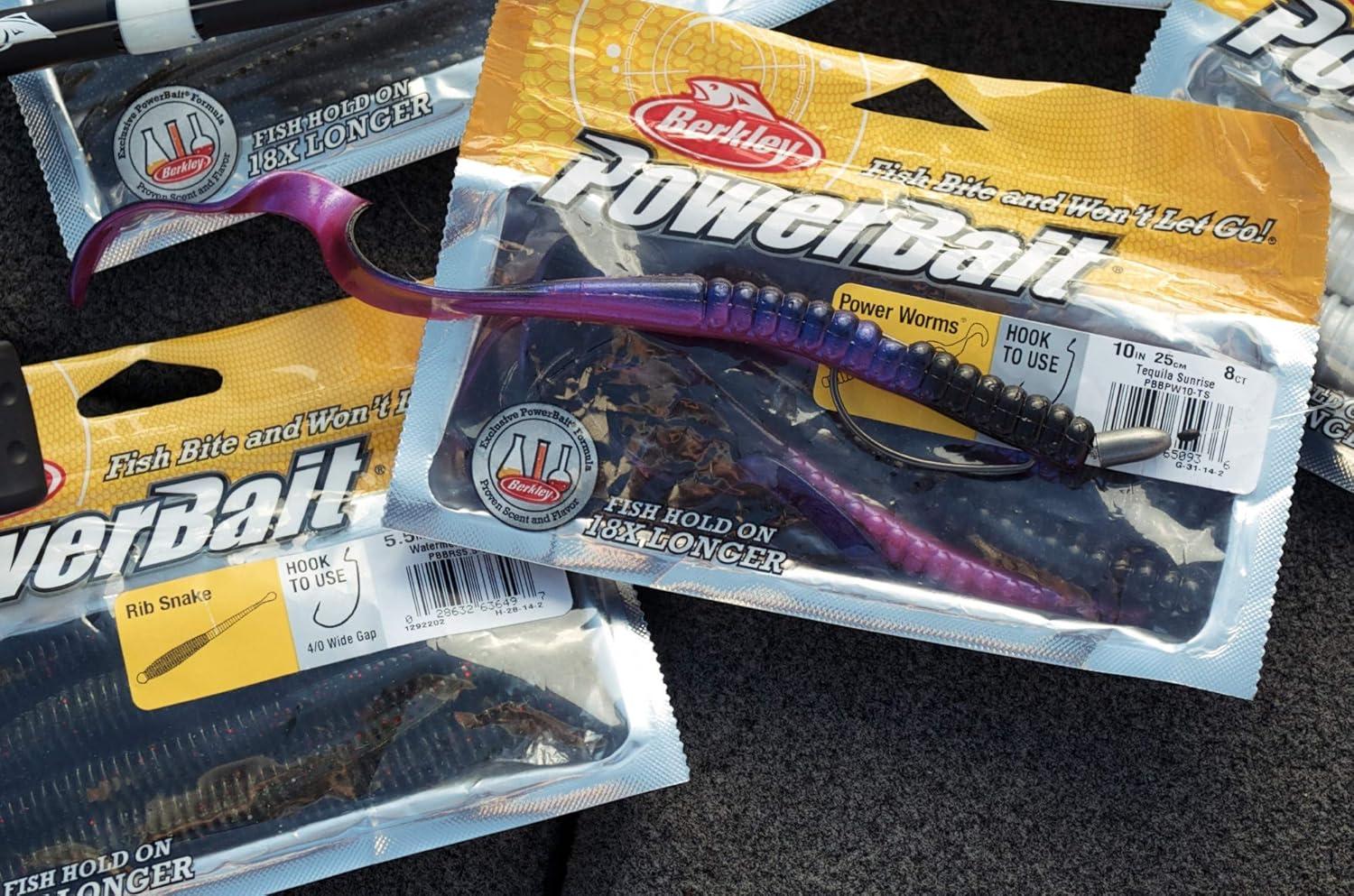 image:imageBerkley PowerBait Power Worms Fishing Soft BaitBlackChartreuse
