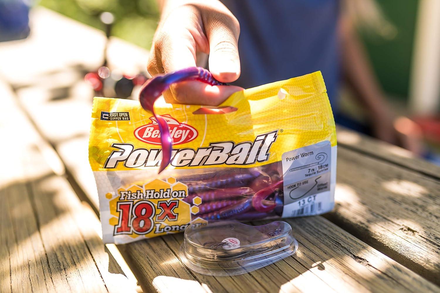 image:imageBerkley PowerBait Power Worms Fishing Soft BaitBlackChartreuse