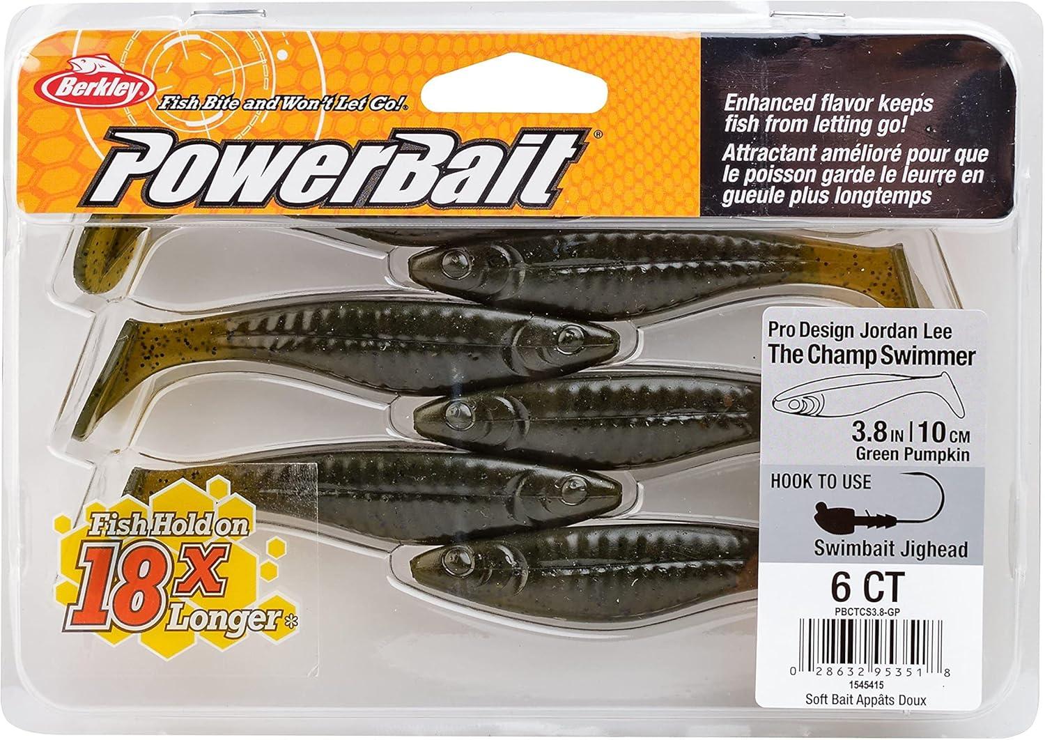 image:imageBerkley PowerBait The Champ Swimmer Fishing Soft BaitGreen Pumpkin