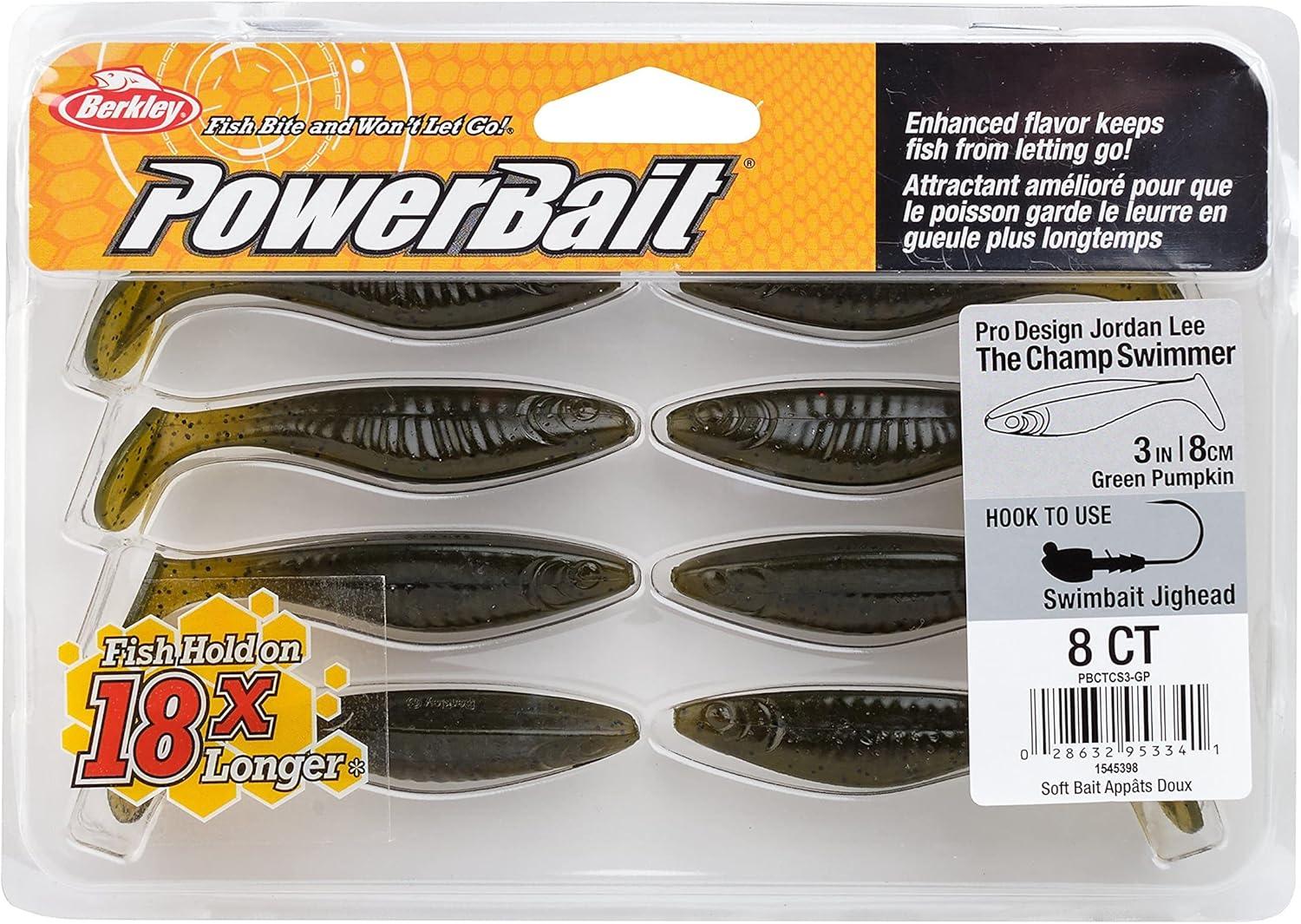 image:imageBerkley PowerBait The Champ Swimmer Fishing Soft BaitGreen Pumpkin