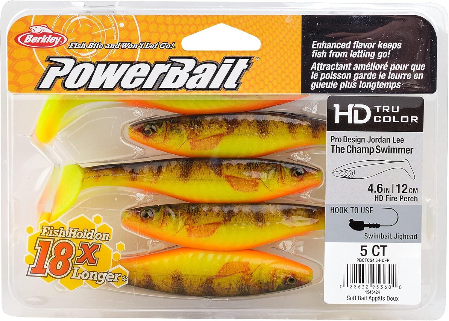 image:imageBerkley PowerBait The Champ Swimmer Fishing Soft BaitHD Fire Perch