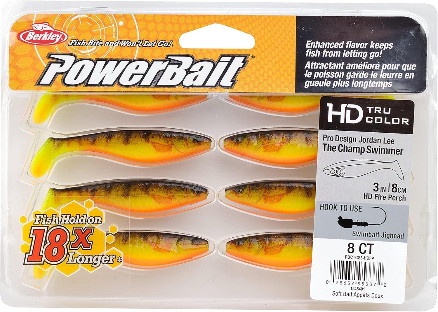image:imageBerkley PowerBait The Champ Swimmer Fishing Soft BaitHD Fire Perch