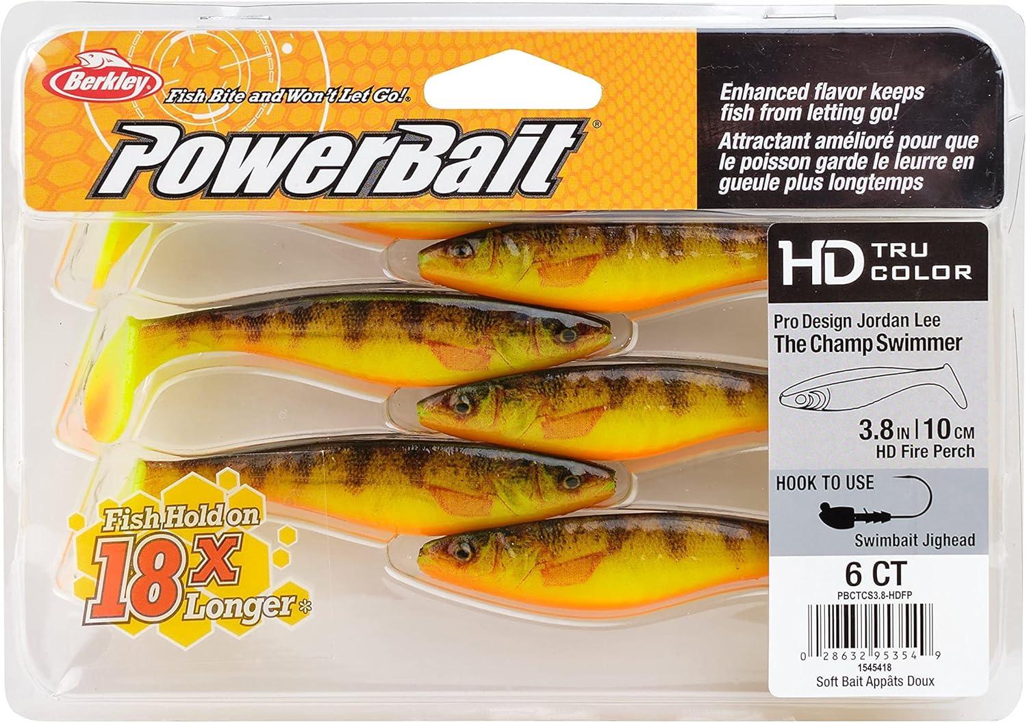 image:imageBerkley PowerBait The Champ Swimmer Fishing Soft BaitHD Fire Perch
