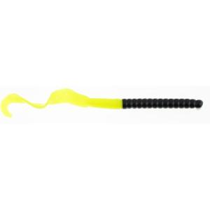 Berkley PowerBait Power Worms Fishing Soft Bait(Black/Chartreuse)