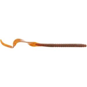 Berkley PowerBait Power Worms Fishing Soft Bait(Motor Oil Red Fleck)