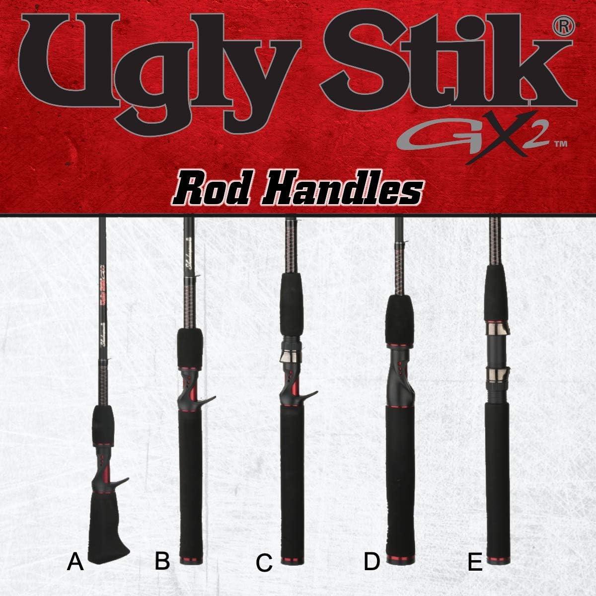 image:imageUgly Stik 66 GX2 Spinning Rod Three Piece Spinning Rod 615lb Line Rating Medium Rod Power Moderate Fast Action 1858 oz Lure RatingOld Model