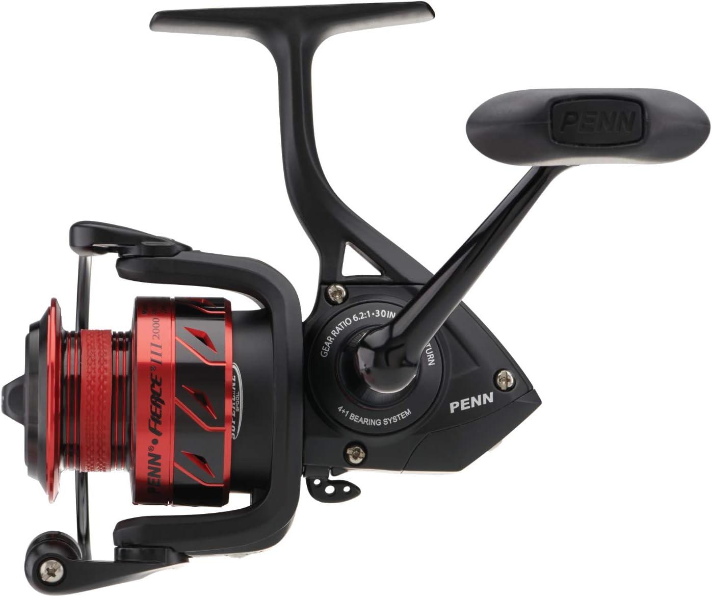 image:imagePenn Fierce III Spinning Inshore Fishing Reel Size 2000 RightLeft Handle Position 5 Bearings for Smooth OperationFierce III Live Liner