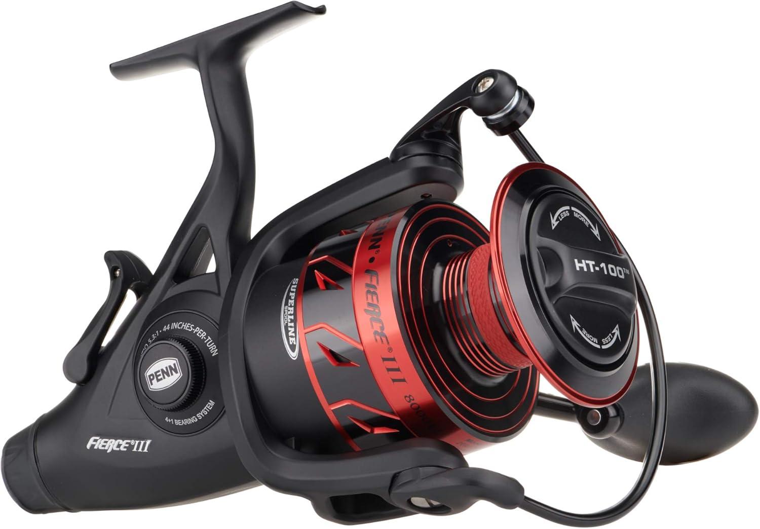 image:imagePenn Fierce III Spinning Inshore Fishing Reel Size 2000 RightLeft Handle Position 5 Bearings for Smooth OperationFierce III Live Liner
