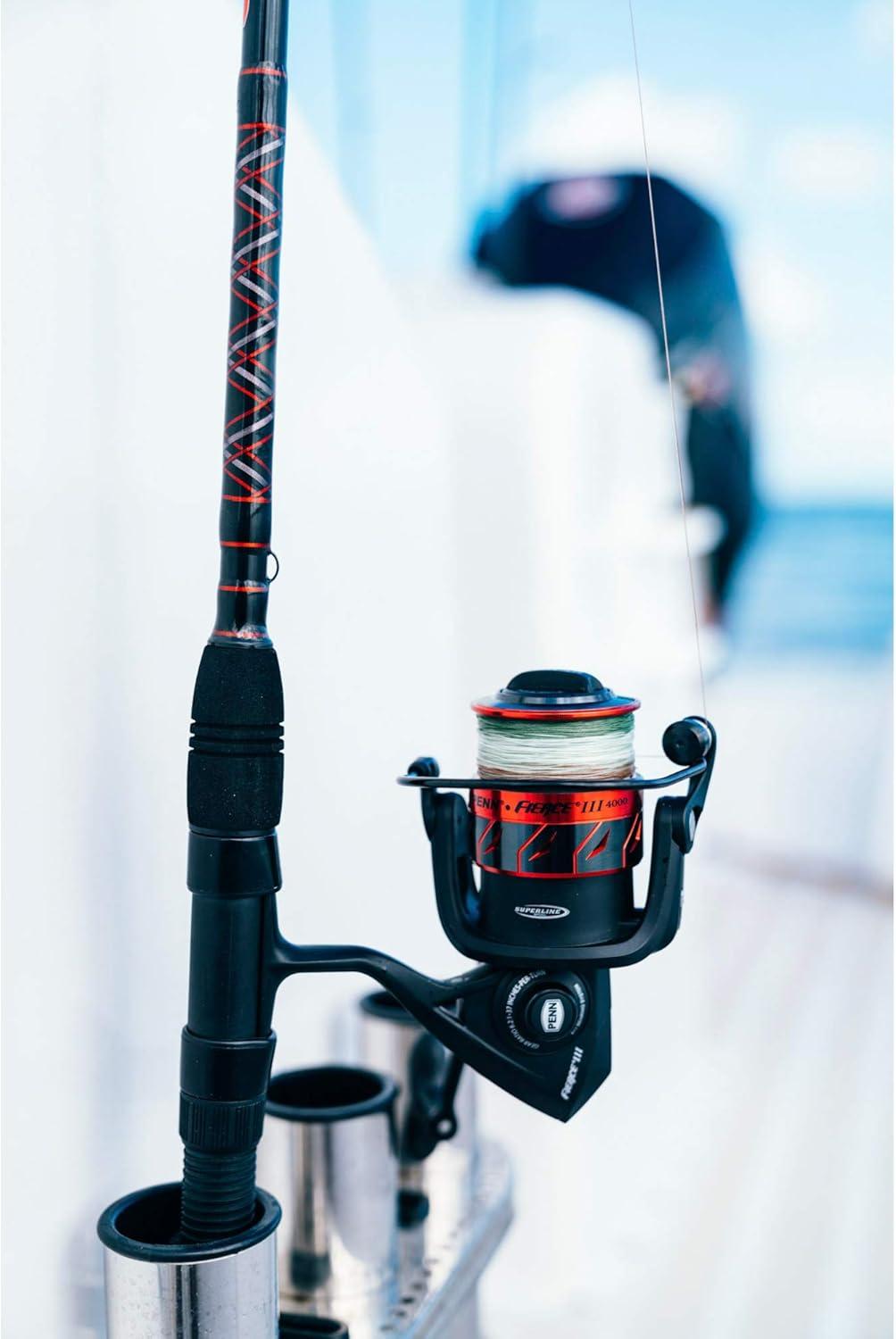 image:imagePenn Fierce III Spinning Inshore Fishing Reel Size 2000 RightLeft Handle Position 5 Bearings for Smooth OperationFierce III Live Liner