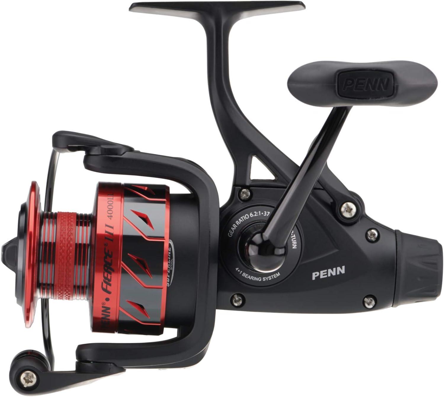 image:imagePenn Fierce III Spinning Inshore Fishing Reel Size 2000 RightLeft Handle Position 5 Bearings for Smooth OperationFierce III Live Liner