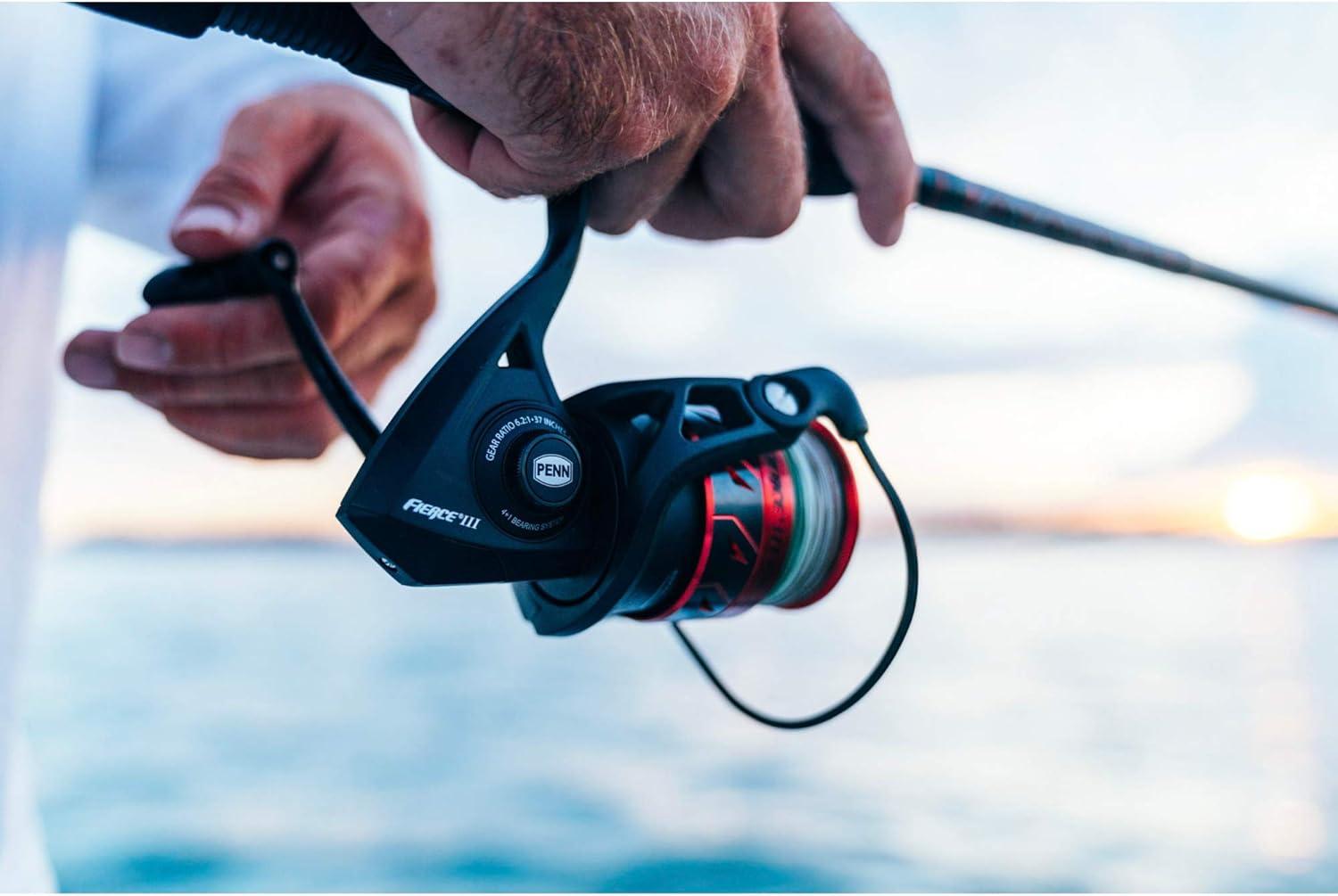 image:imagePenn Fierce III Spinning Inshore Fishing Reel Size 2000 RightLeft Handle Position 5 Bearings for Smooth OperationFierce Iii