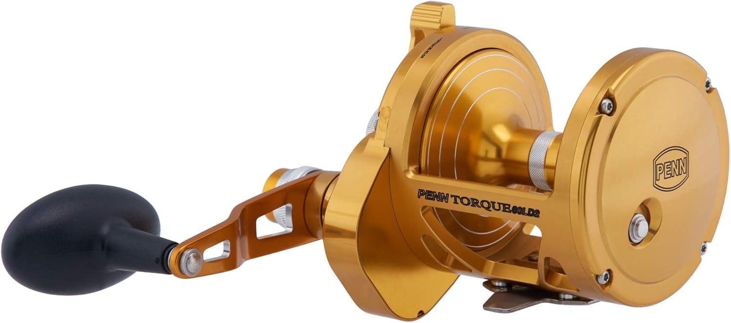 image:imagePenn Torque Lever Drag 2 Speed Conventional Fishing ReelGold