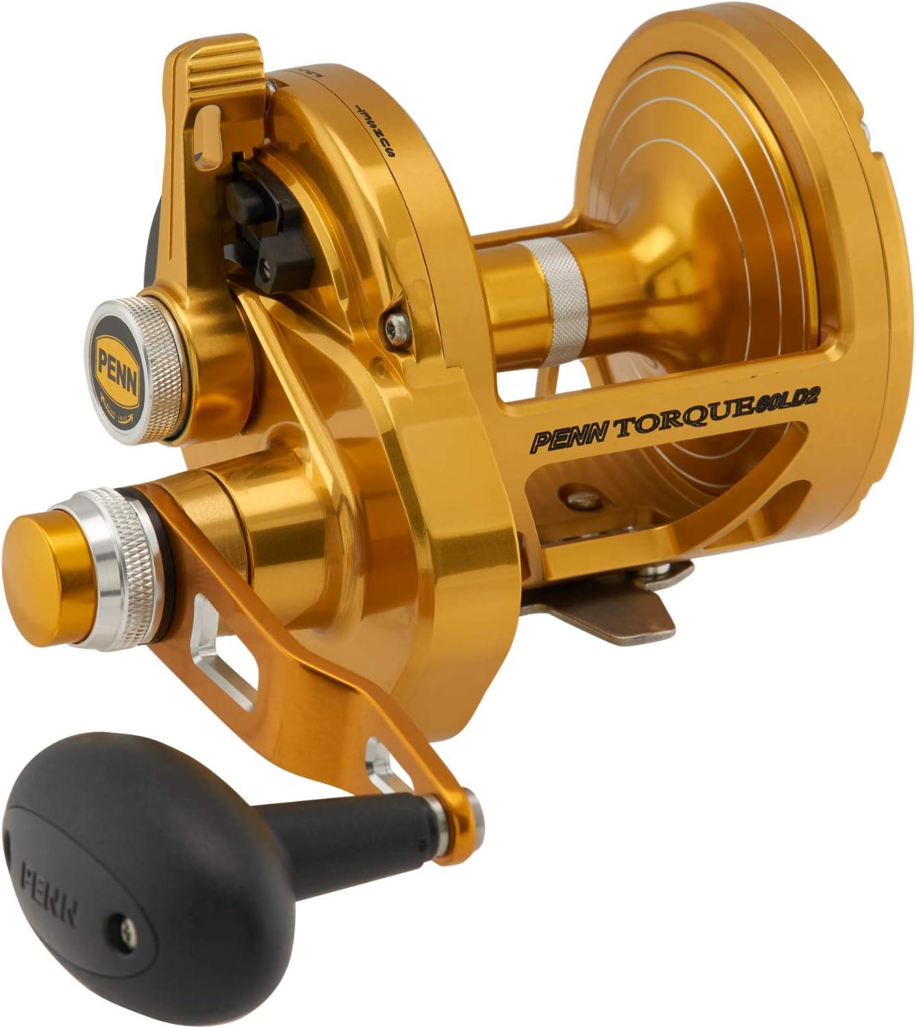 image:imagePenn Torque Lever Drag 2 Speed Conventional Fishing ReelGold