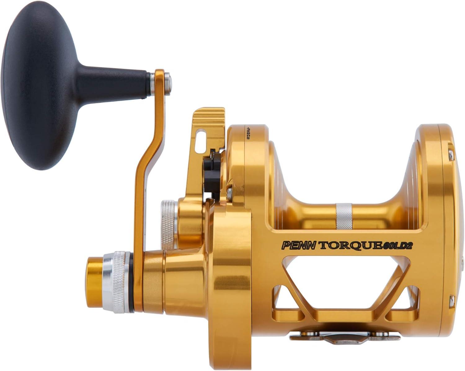 image:imagePenn Torque Lever Drag 2 Speed Conventional Fishing ReelGold