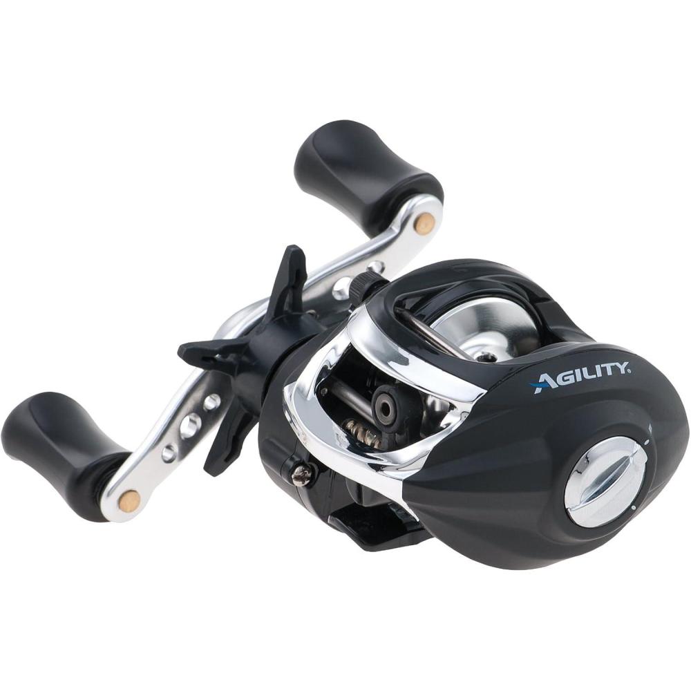 image:imageShakespeare Agility Low Profile Baitcast Fishing Reel Right Handle Position MultiDisk Drag System Brass Drive and Pinion Gears