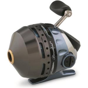 Pflueger President Spincast Reel, Size 6 Fishing Reel, Right/Left Handle Position, Aluminum Spool, Dial Drag System, Blue