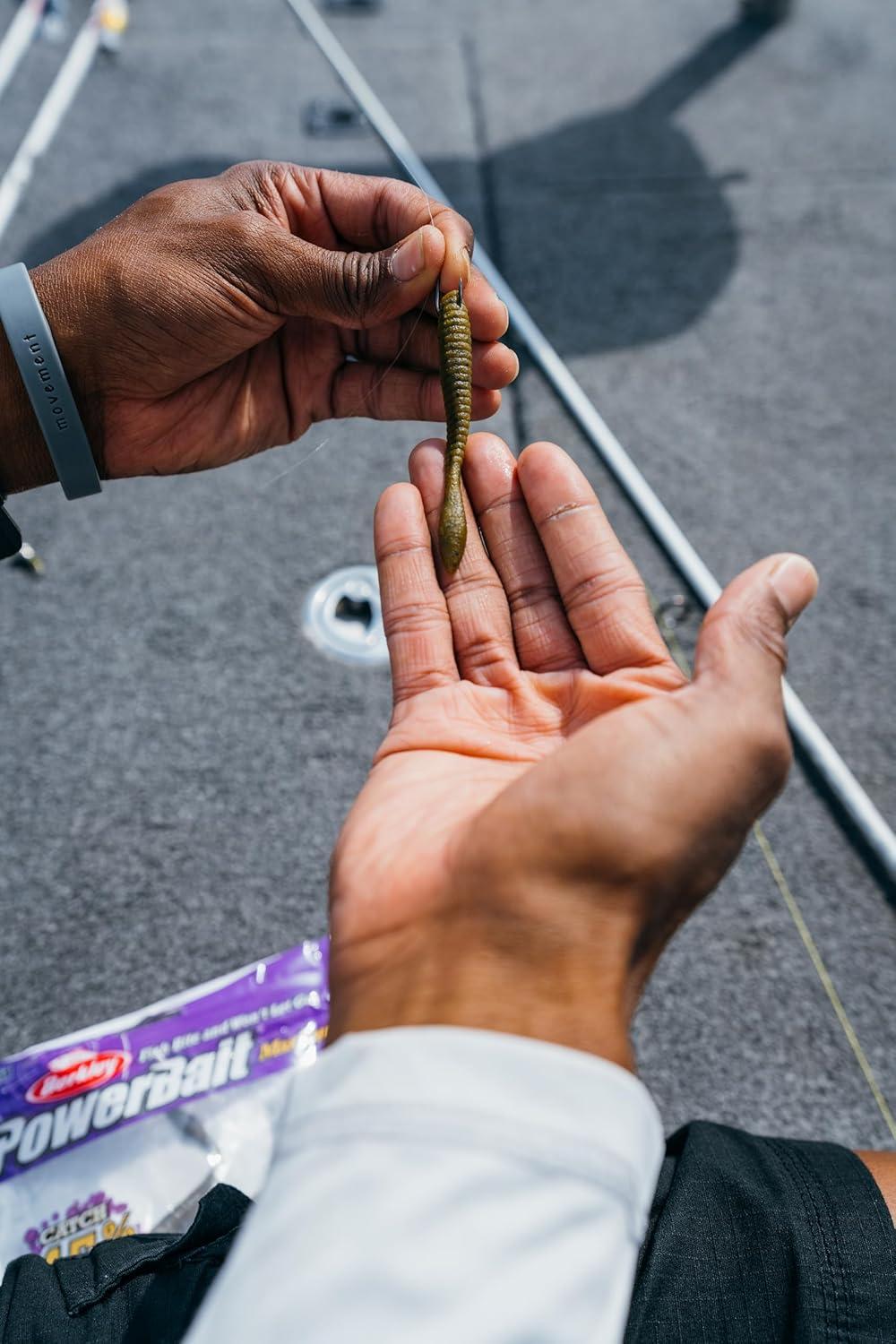 image:imageBerkley Berkley PowerBait MaxScent Flat WormGreen Pumpkin