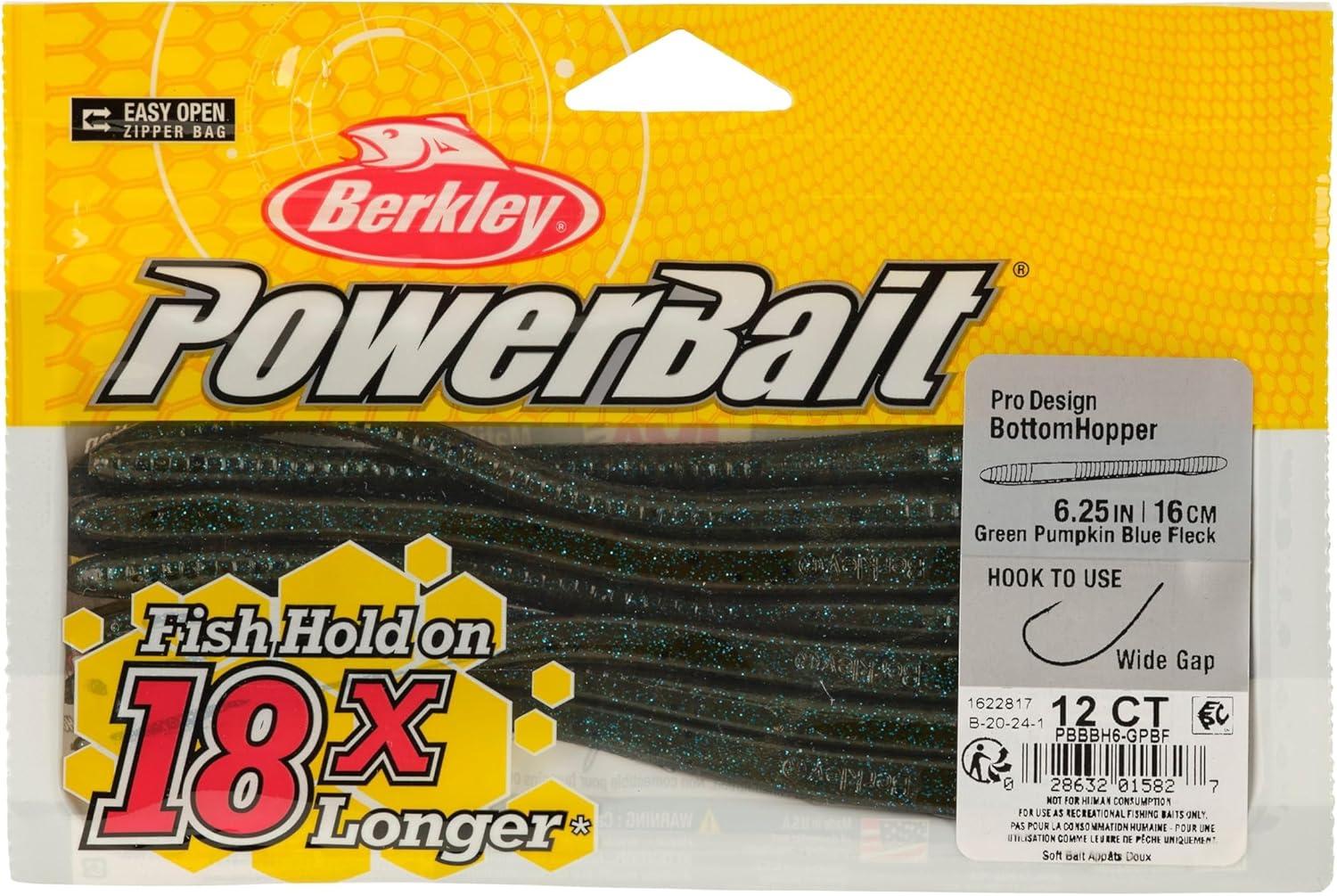image:imageBerkley PowerBait Bottom Hopper Fishing Soft BaitGreen Pumpkin Blue Fleck