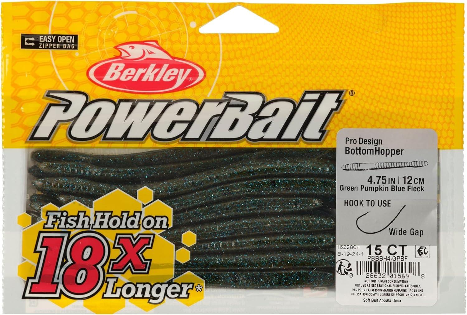 image:imageBerkley PowerBait Bottom Hopper Fishing Soft BaitGreen Pumpkin Blue Fleck