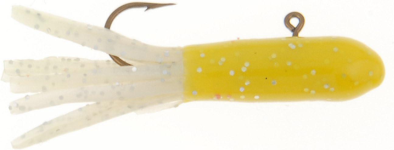 image:imageBerkley PowerBait PreRigged Atomic Tubes Fishing Soft BaitYellow Pearl Silver Fleck