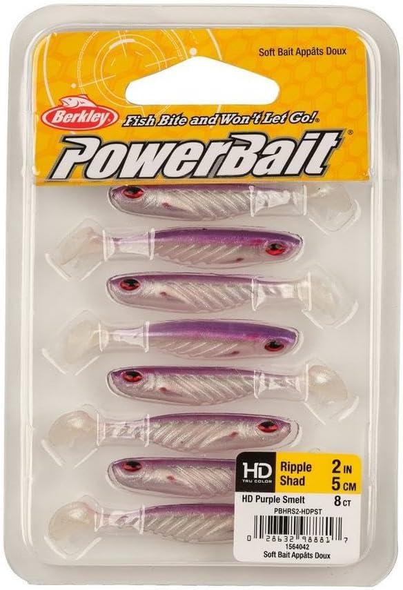 image:imageBerkley PowerBait Ripple Shad Fishing Soft BaitHD Purple Smelt