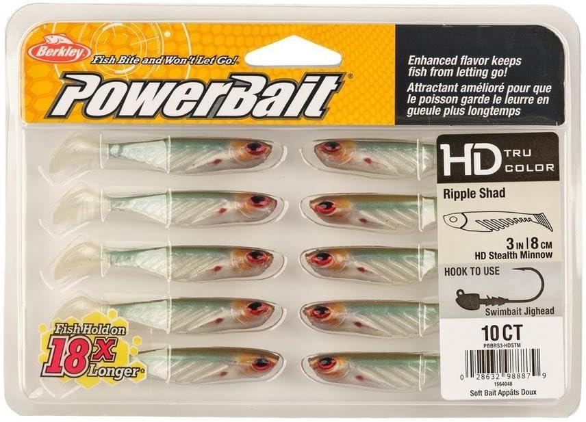 image:imageBerkley PowerBait Ripple Shad Fishing Soft BaitHD Stealth Minnow