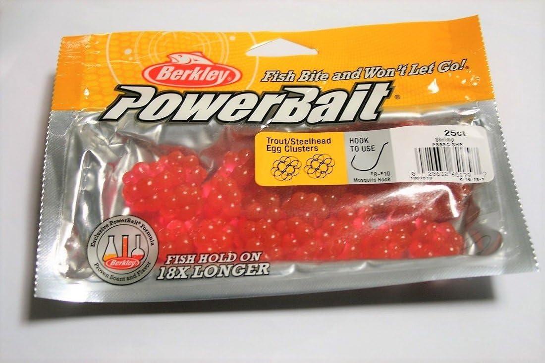 image:imageBerkley PowerBait TroutSteelhead Egg Clusters Fishing Bait Shrimp Irresistible Scent amp Flavor Natural Presentation Ideal for Trout Steelhead Salmon and More