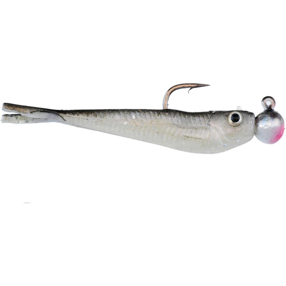 image:imageBerkley PowerBait Power Minnow Fishing Bait Black Shad 3in 8cm Irresistible Scent amp Flavor Realistic Action Split Tail Design Ideal for Bass Walleye Trout Panfish Species and More