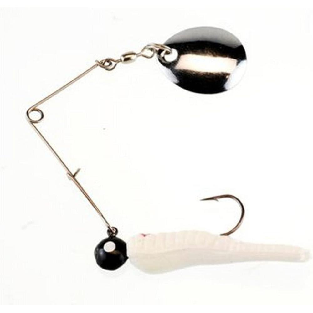image:imageJohnson Beetle Spin Nickel Blade BlackYellow Stripe 112InchSolid