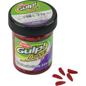 Berkley Gulp! Alive! Waxies Fishing Soft Bait(Red Wiggler)