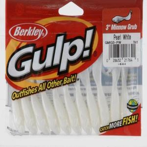 Berkley Gulp! Minnow Grub , Pearl White, 3-Inch