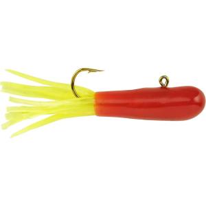Berkley PowerBait Pre-Rigged Atomic Tubes Fishing Soft Bait(Red Chartreuse)