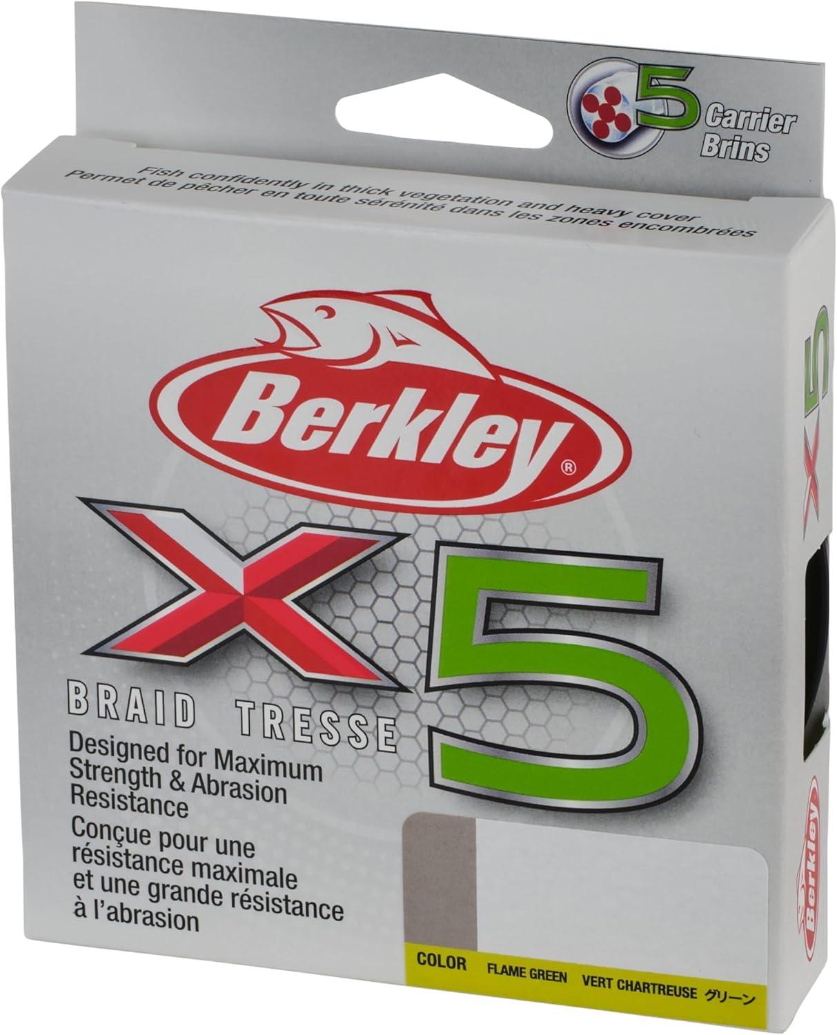 image:imageBerkley x5 Braid Fishing LineFlame Green NEW