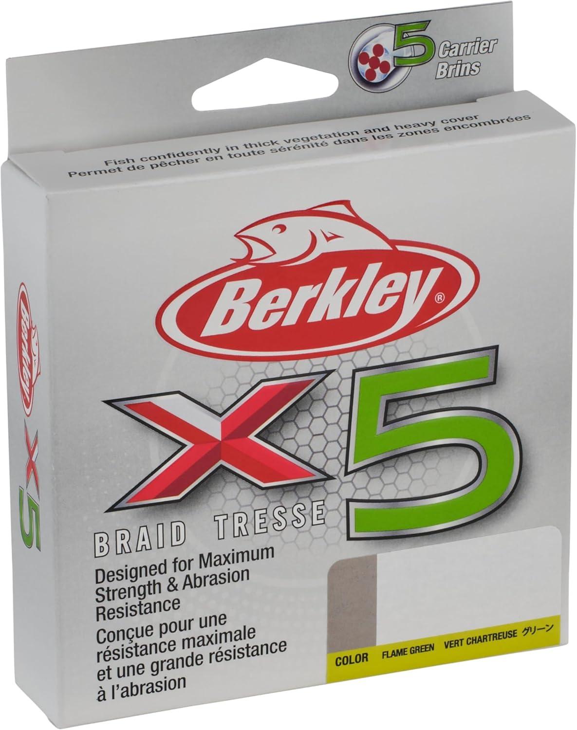 image:imageBerkley x5 Braid Fishing LineFlame Green NEW