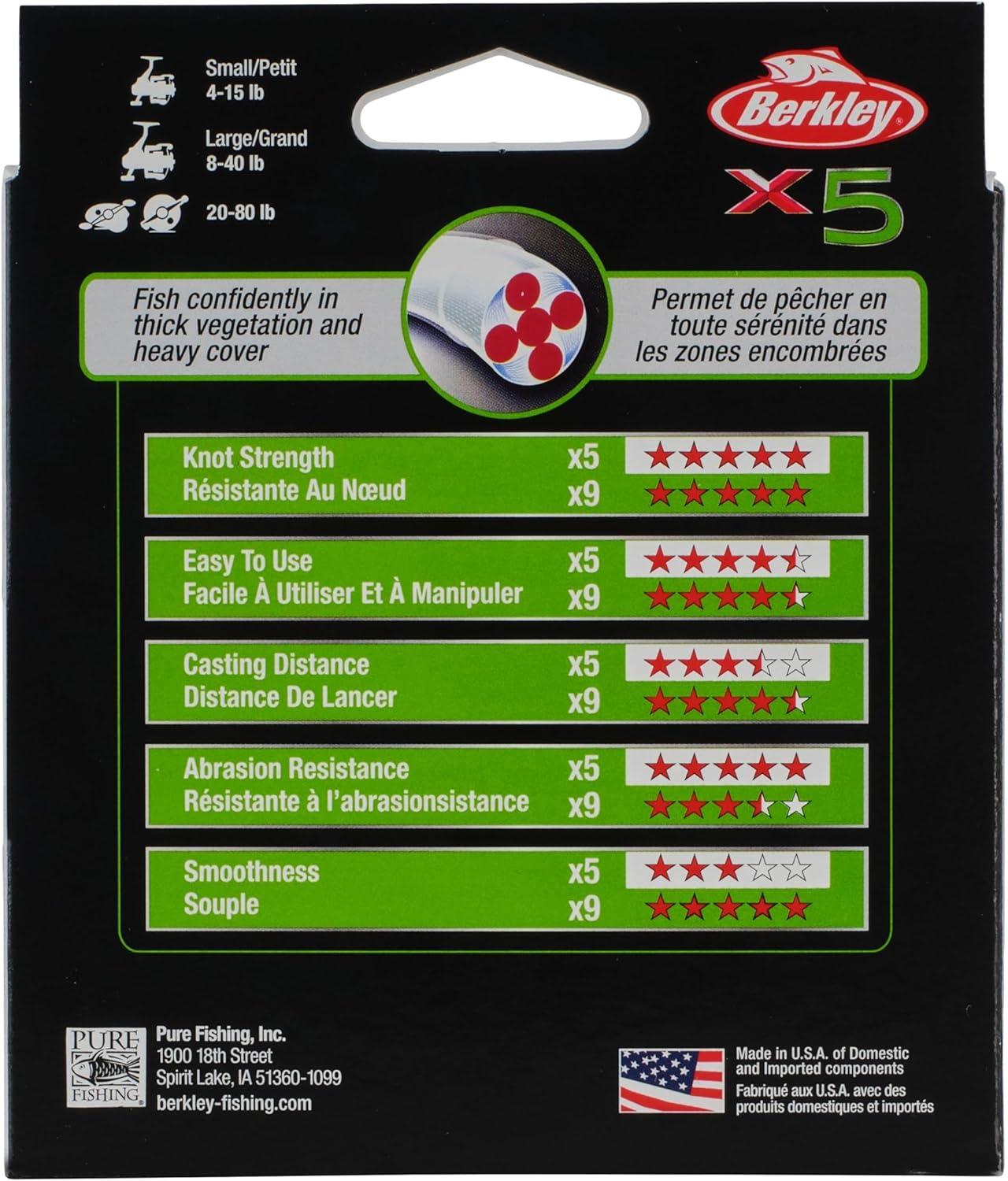 image:imageBerkley x5 Braid Fishing LineFlame Green NEW
