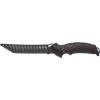 Ugly Stik Ugly Tools Utility Knife for Fishing, Red and Black, Fixed Tanto Partially Serrated Stainless Steel Blade, Non-Slip Grip Handle, Includes Line Cutter