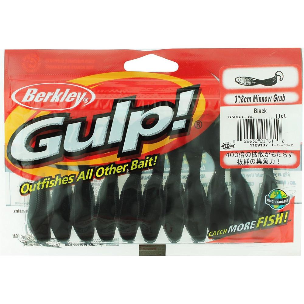 image:imageBerkley Gulp Minnow GrubBlack3Inch